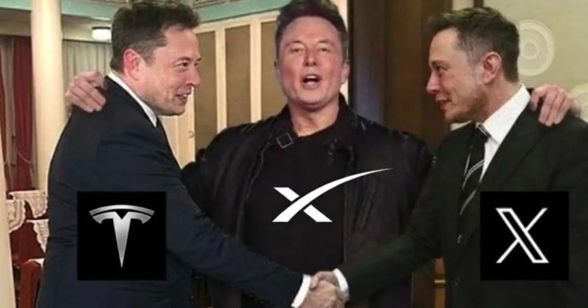 Sklando gandai, kad Elonas Muskas plūduriuoja „Tesla“, „xAI“ ir „SpaceX“ susijungimu