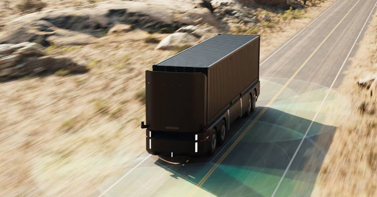 „Humble Hauler“ autonominė priekaba pašalina sunkvežimį iš krovinių vežimo